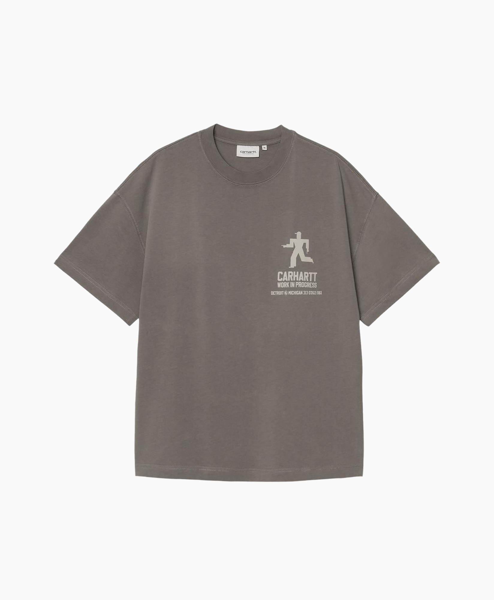 T-shirt Korte Mouw S/s Distance Organic Cotton Donker Grijs