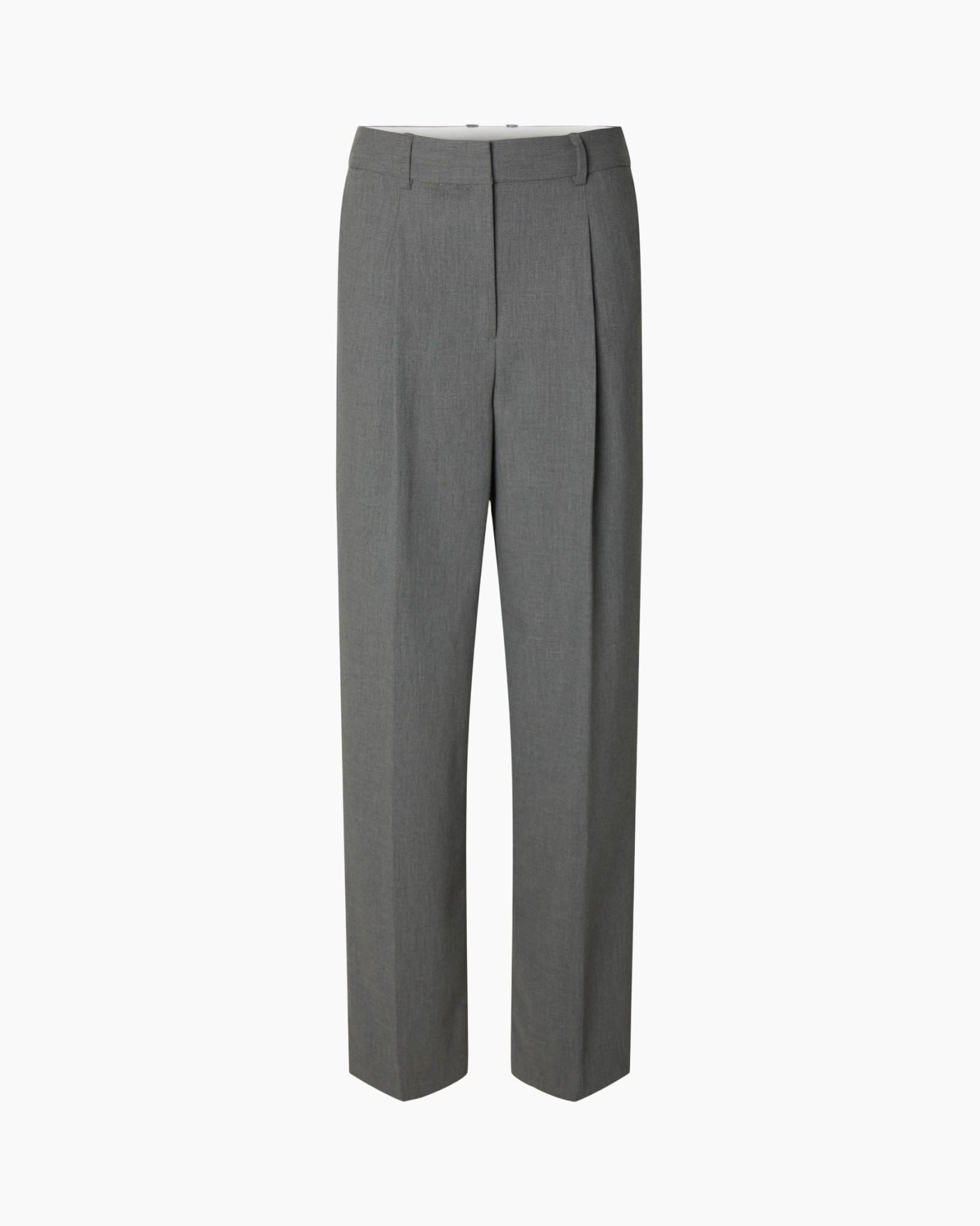 broeken, pantalon, grijs, plooien, engelsriem