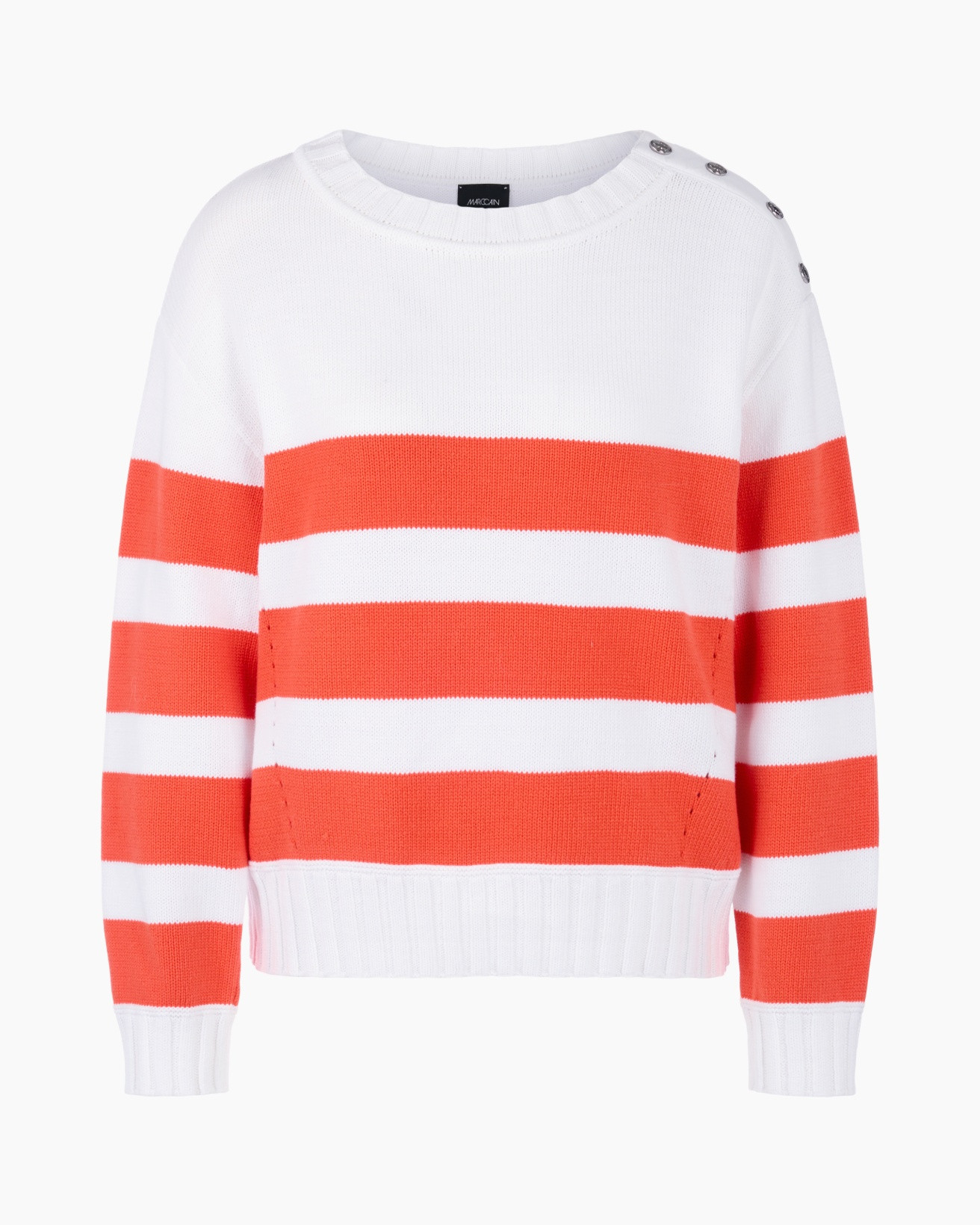 trui, strepen, breiwerk, oranje, wit