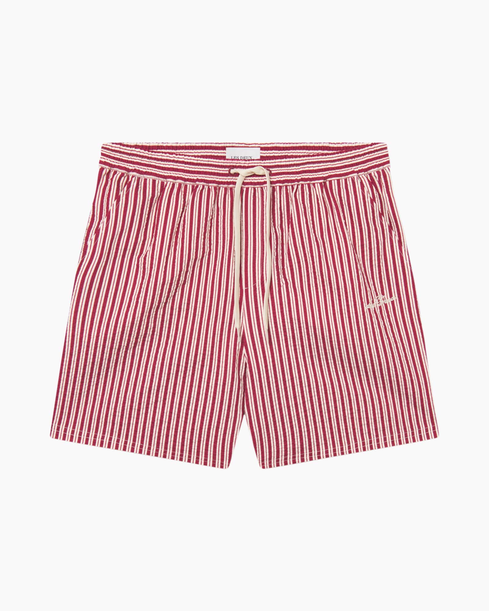 Zwembroek Stan Stripe Seersucker Rood
