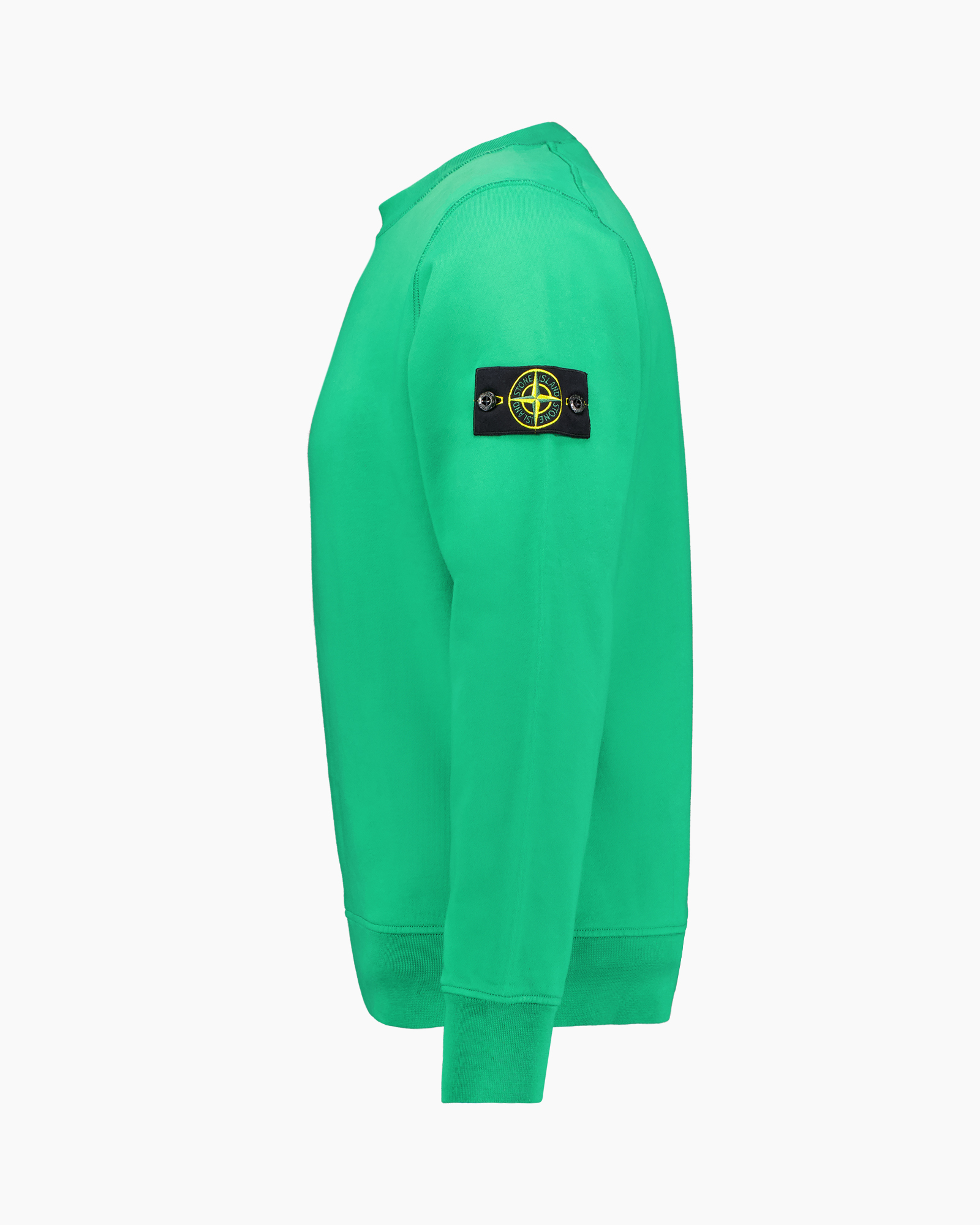sweatshirt, groen, lange mouw, patch, logo afwezig