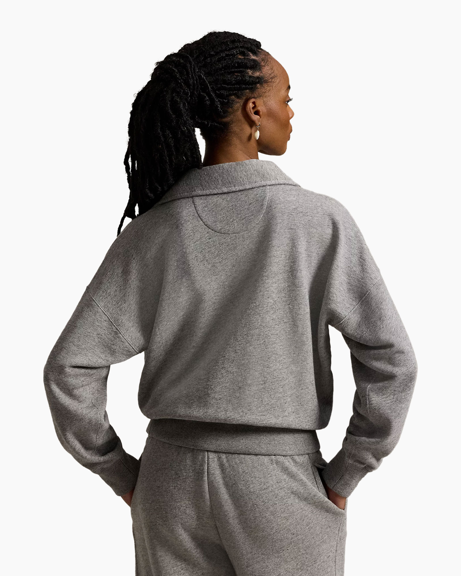 Sweater Knit Half-zip Donker Grijs