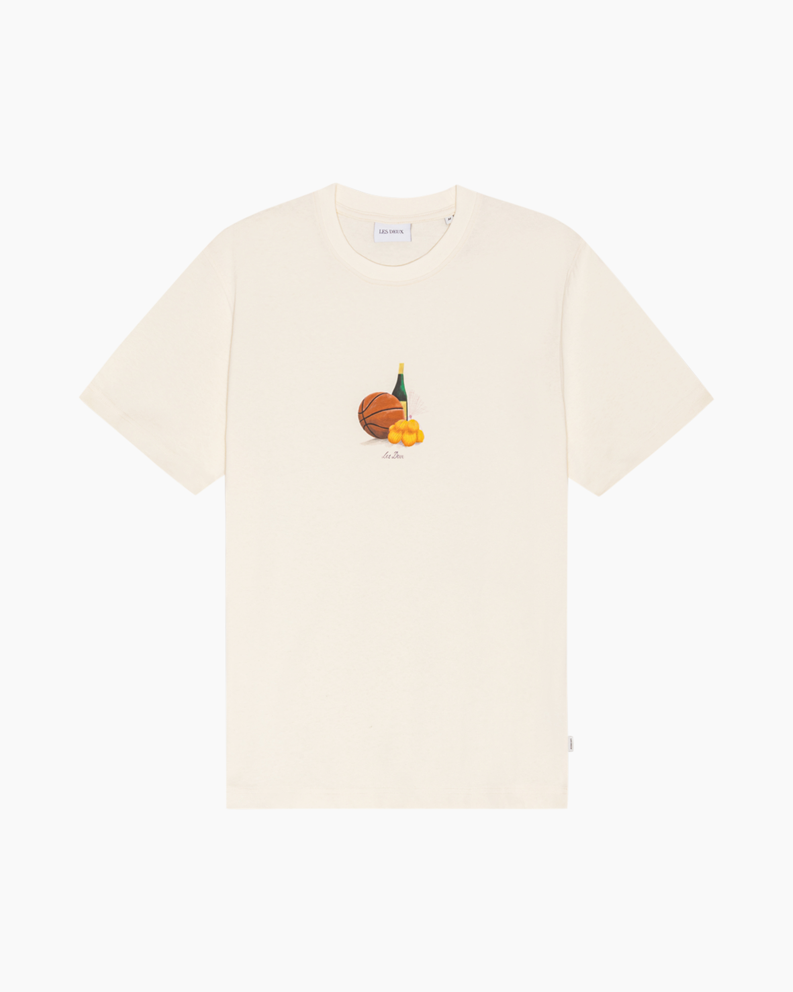 t-shirt, tee grafisch, beige, korte mouw, basketbal