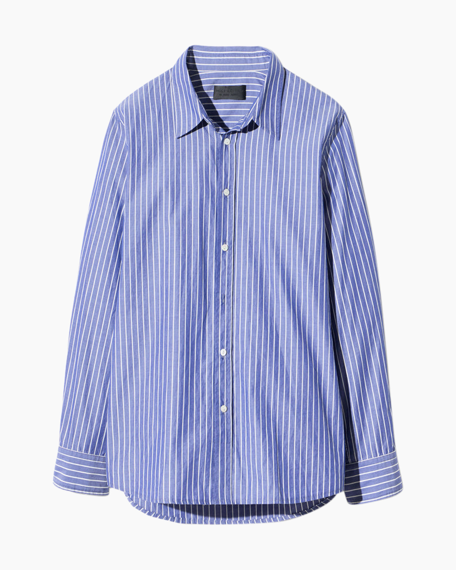 shirt,  gestreept,  blauw,  knoopsluiting,  lange mouw