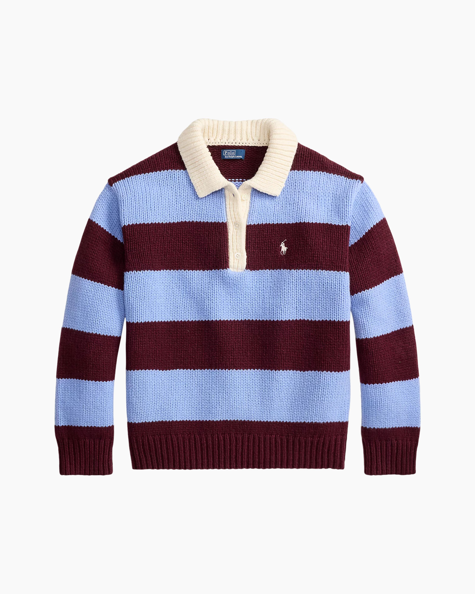 trui, sweater, gestreept, breiwerk, polo-logo
