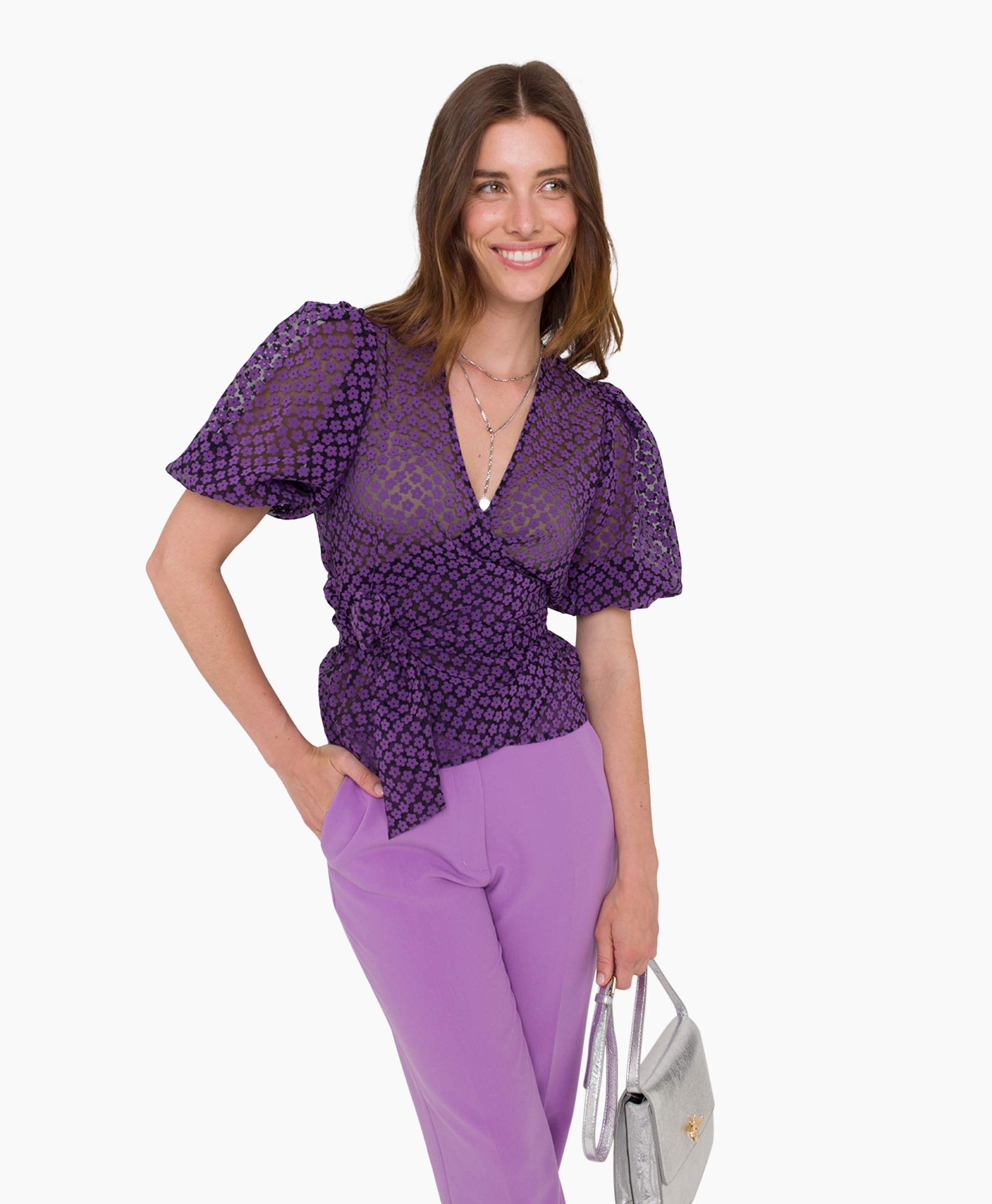 Anna Van Toor Blouse 32a05-03288 Paars