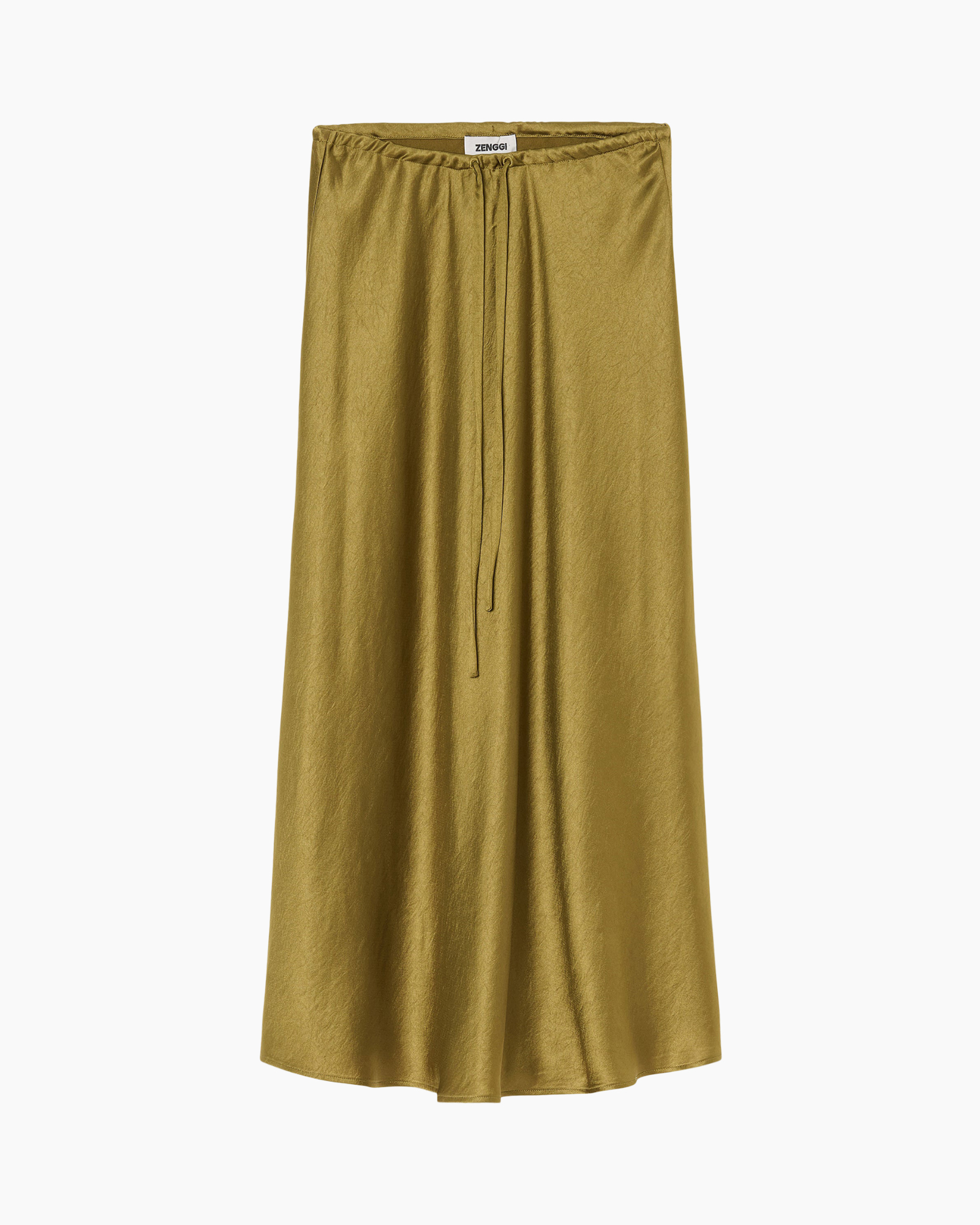 skirt, maxi, gold, drawstring, slub