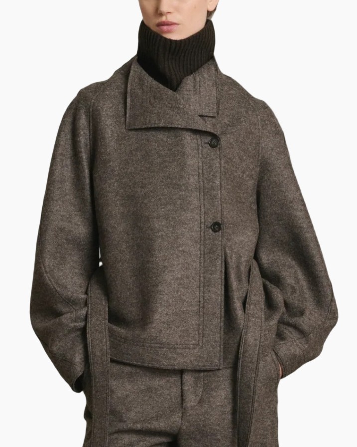 jas, oversize, knopen, turtleneck, breisel