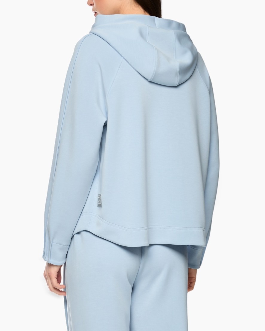 hoodie, lichtblauw, zacht, pullover, achteraanzicht