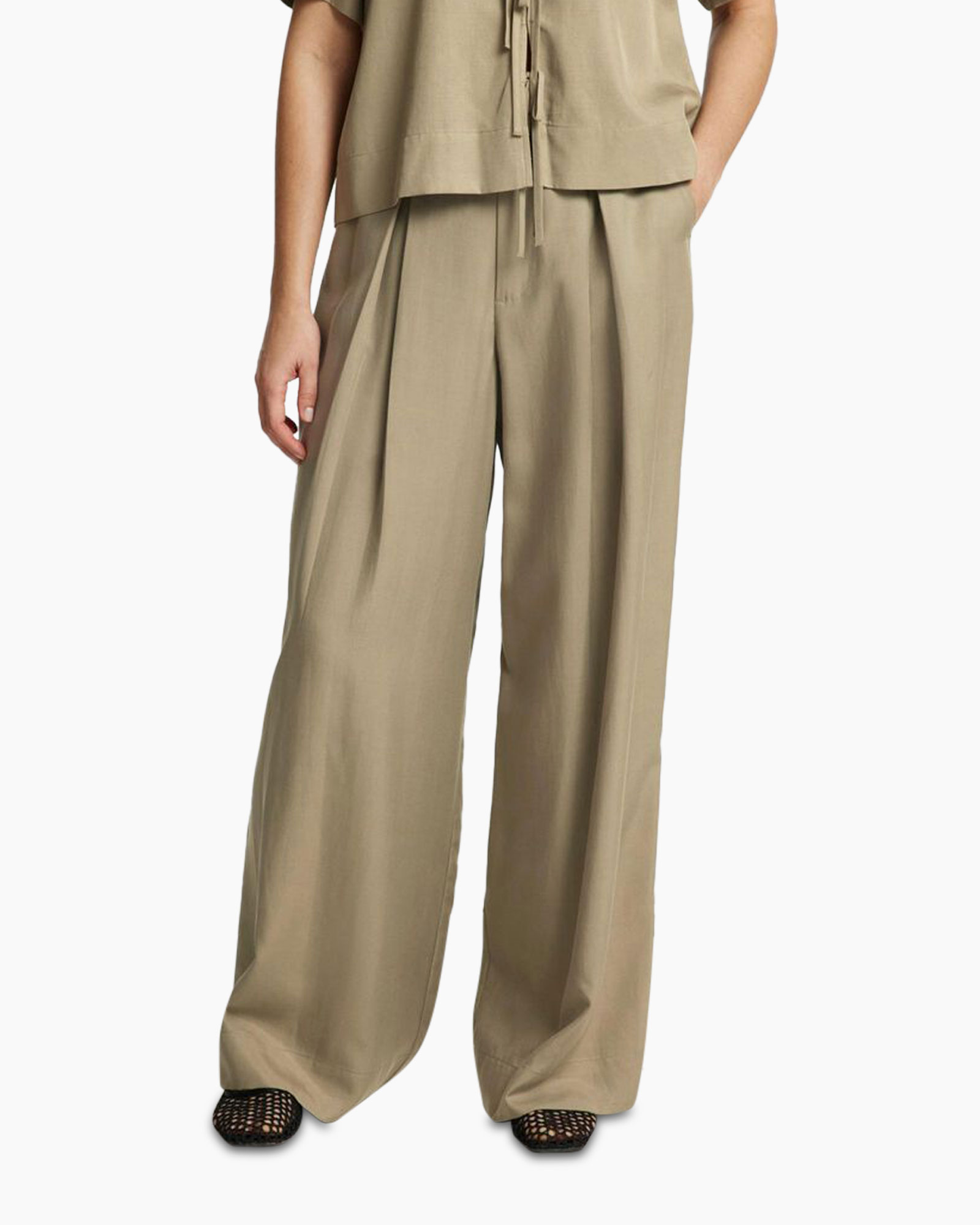 Broek Natuk Mw Wide Pant B Khaki