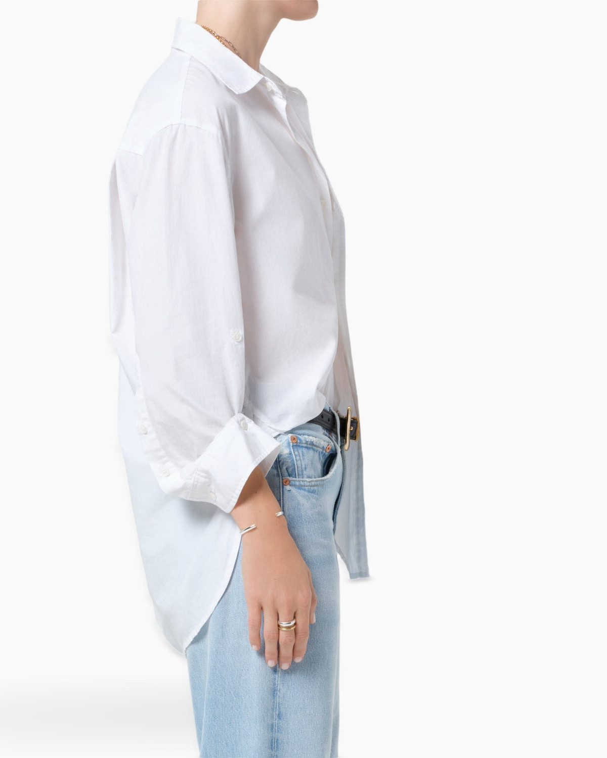 wit blouse, knopjeshemd, kraag overhemd, lange mouwen, casual top