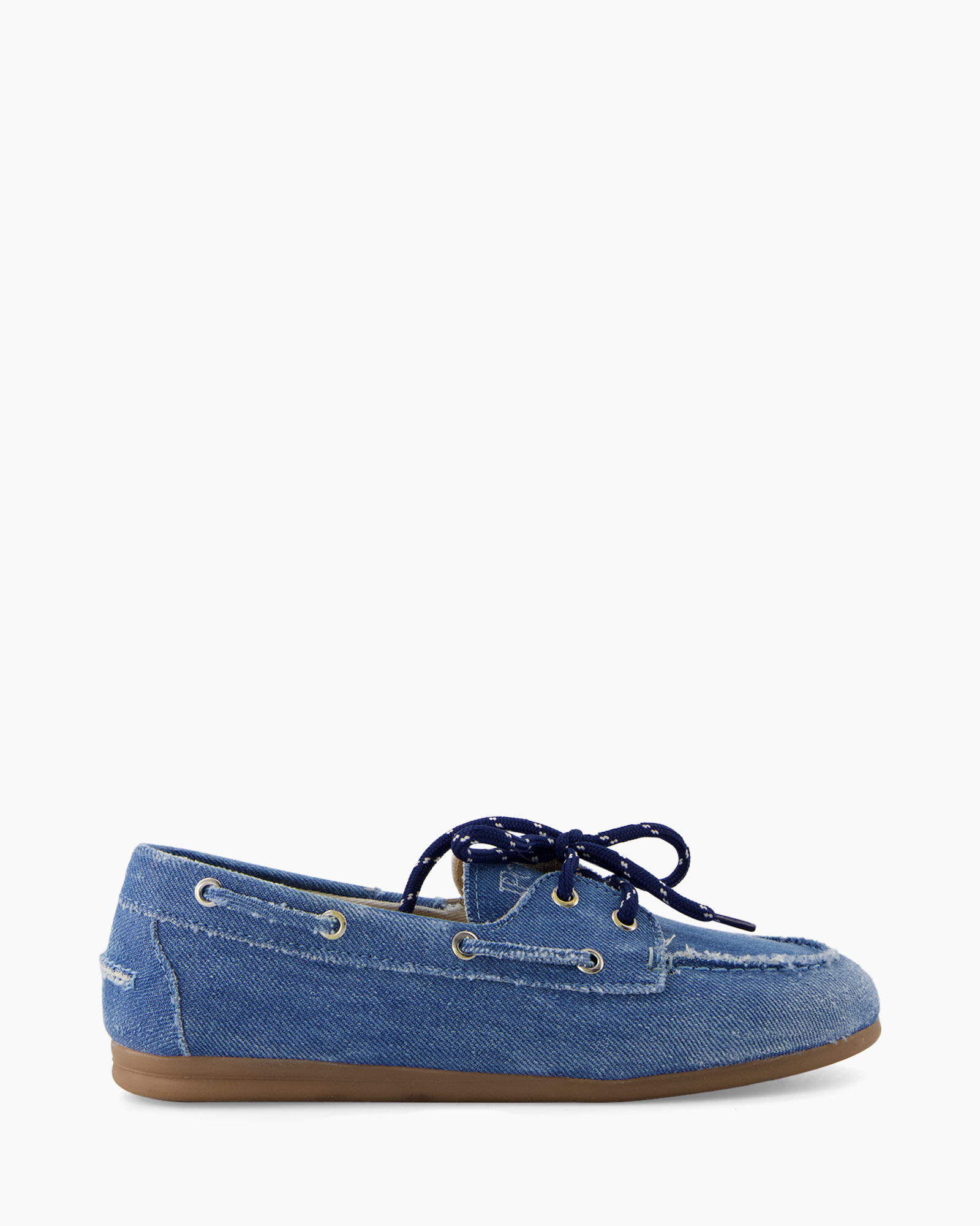 pantoffel, denim, blauw, veters, rubberzool