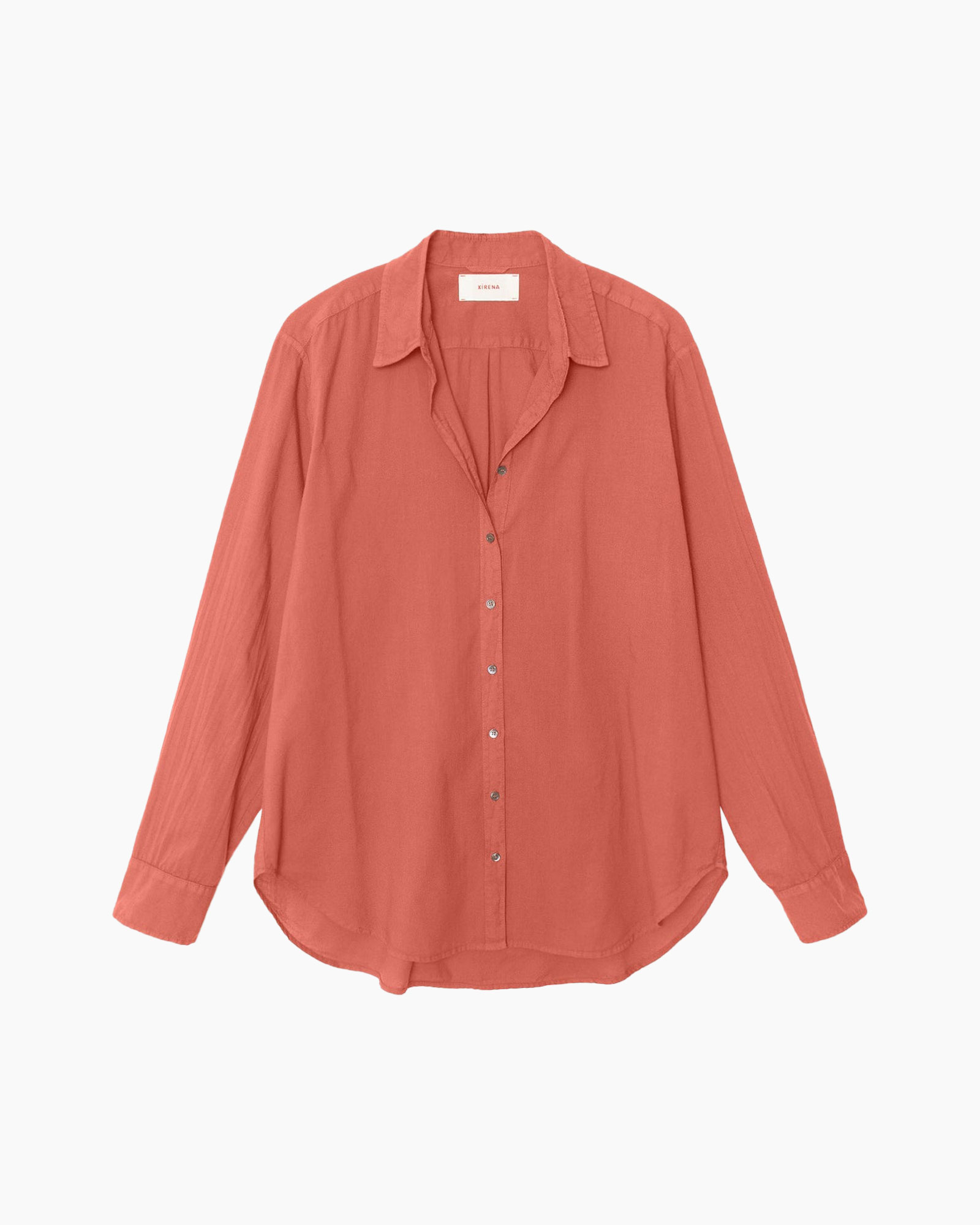 button-down, long-sleeve, collared, solid, linen-like