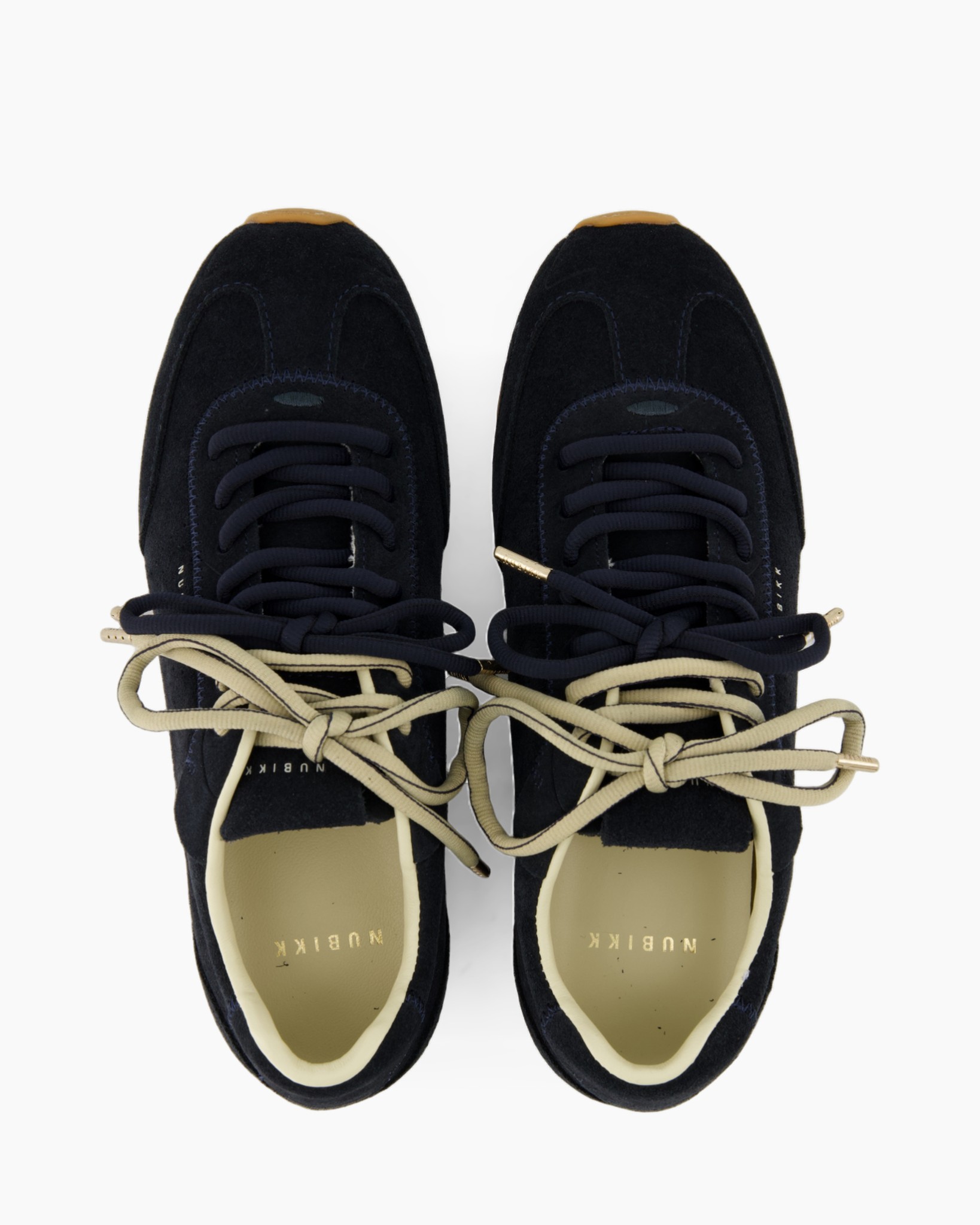 neakers, donkerblauw, veters, suede, lows