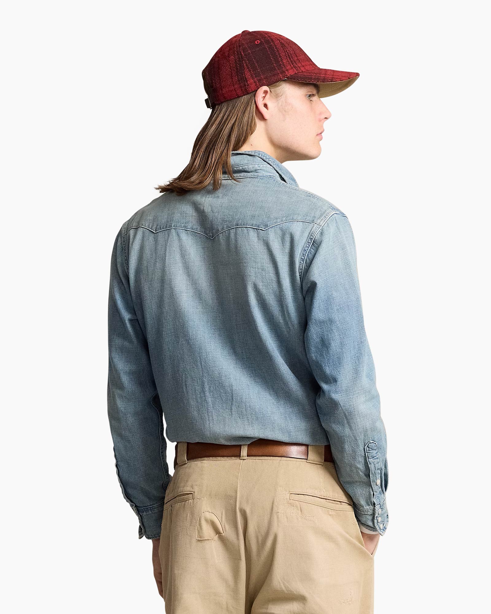 Overhemd Denim Rl Icon Blauw