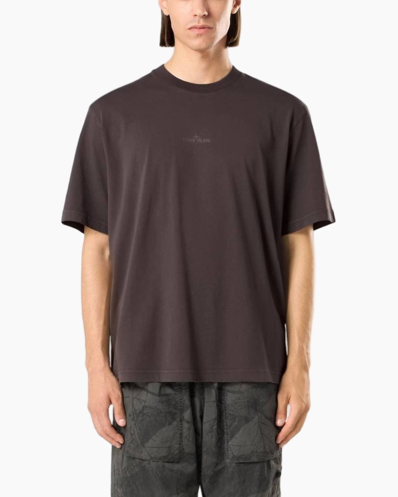 t-shirt, oversized, short-sleeve, solid, bruin