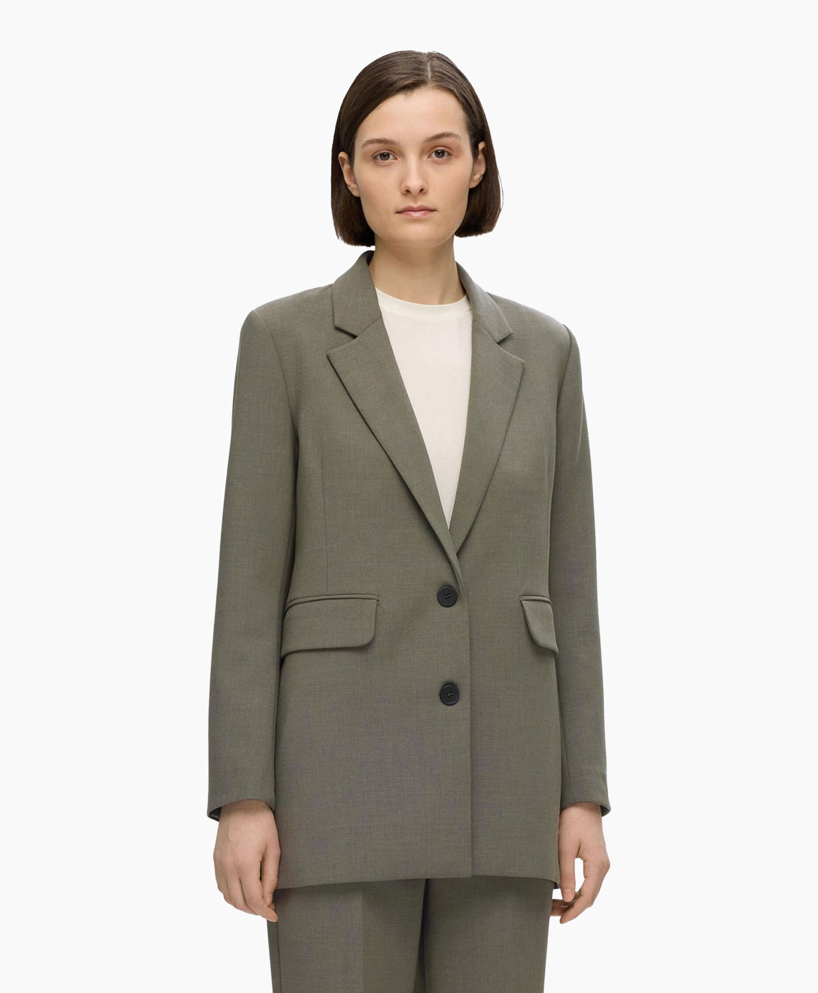 Jasje Rita Ls Relaxed Blazer Mel Noos Groen