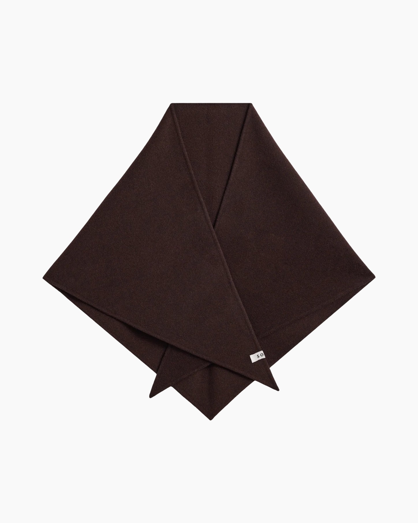 sjaal, bruin, effen,  geweven, shawl