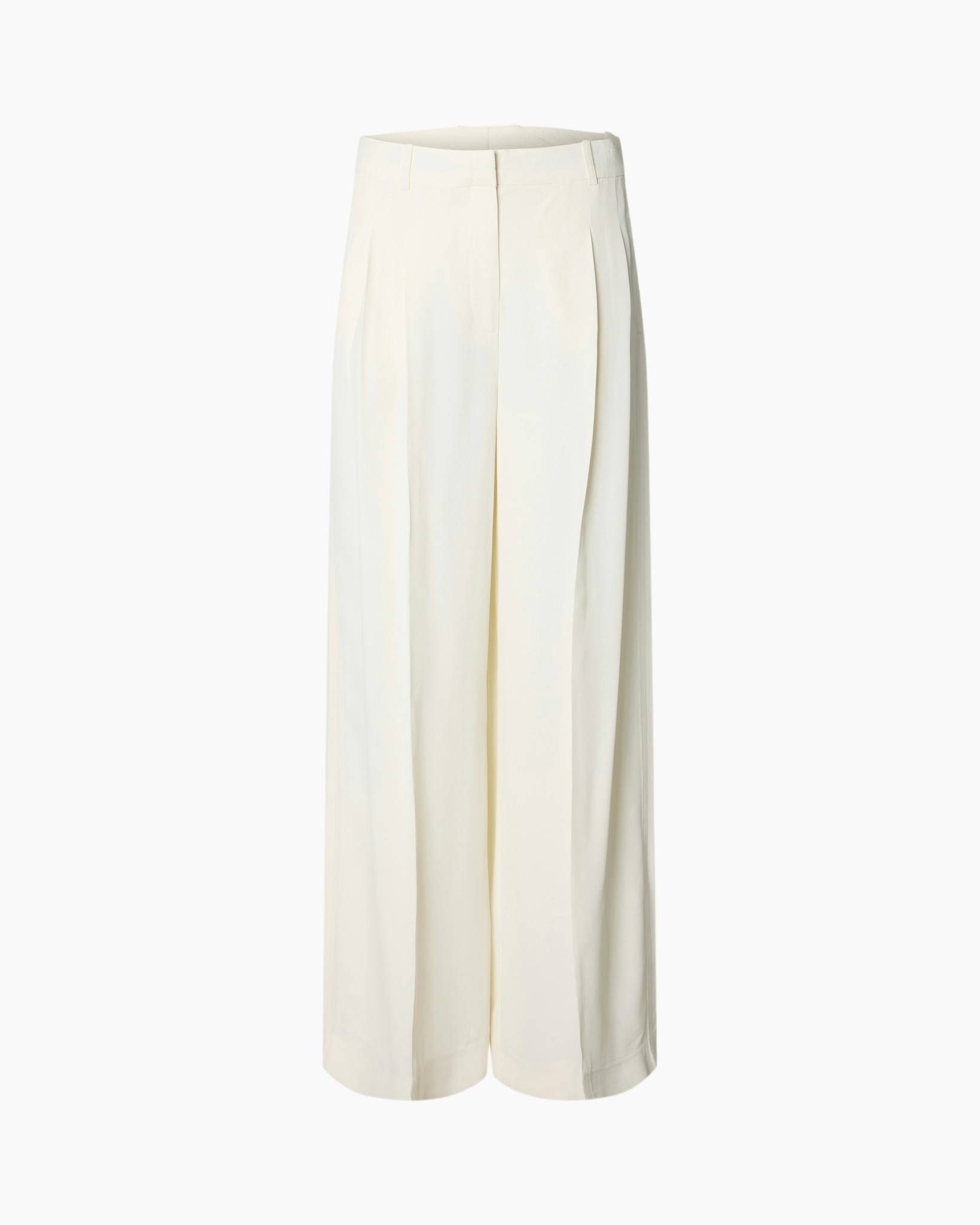 broek, pantalon, wijdere pijp, crème, slacks