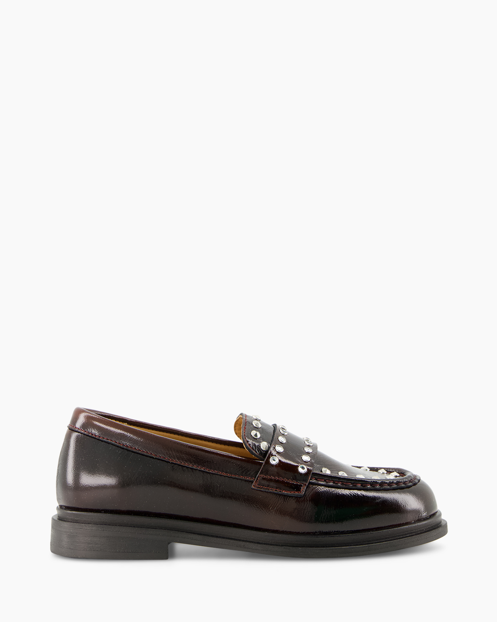 loper, loafer automobilist, leer, kralen, studs