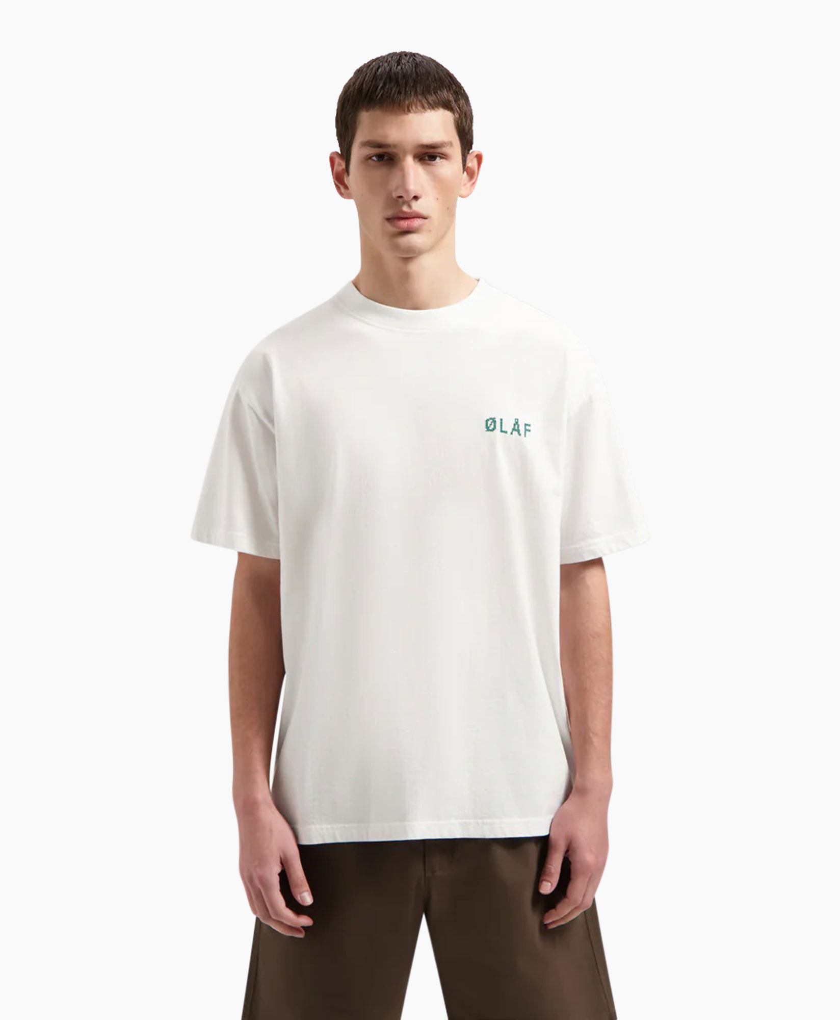 T-shirt Korte Mouw Cross Stitch Off White