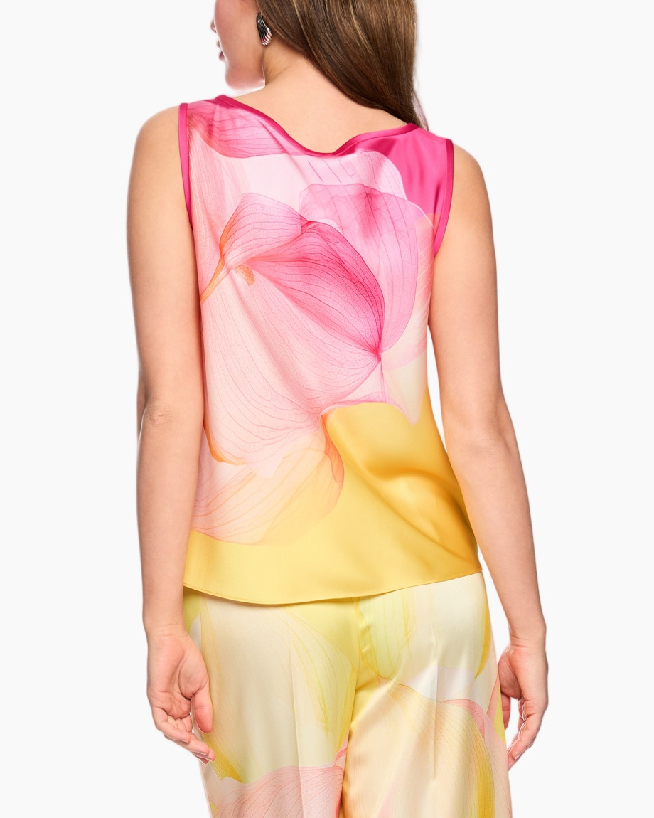 tank top, sleeveless, silk, pink, color gradient