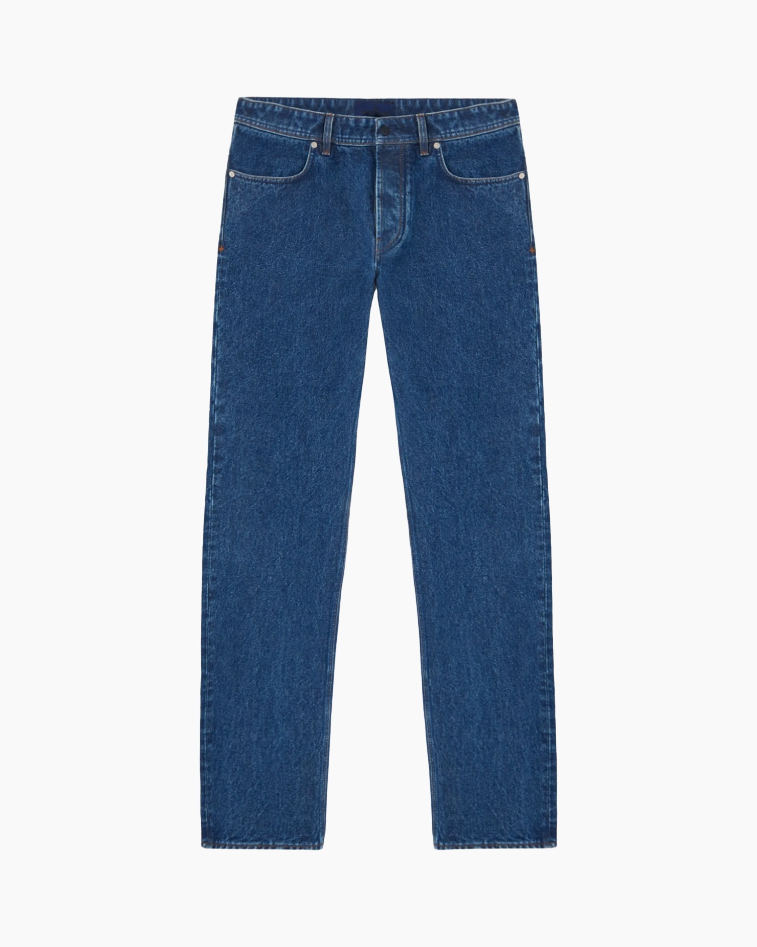 broeken, denim, spijkerbroek, blauw, recht