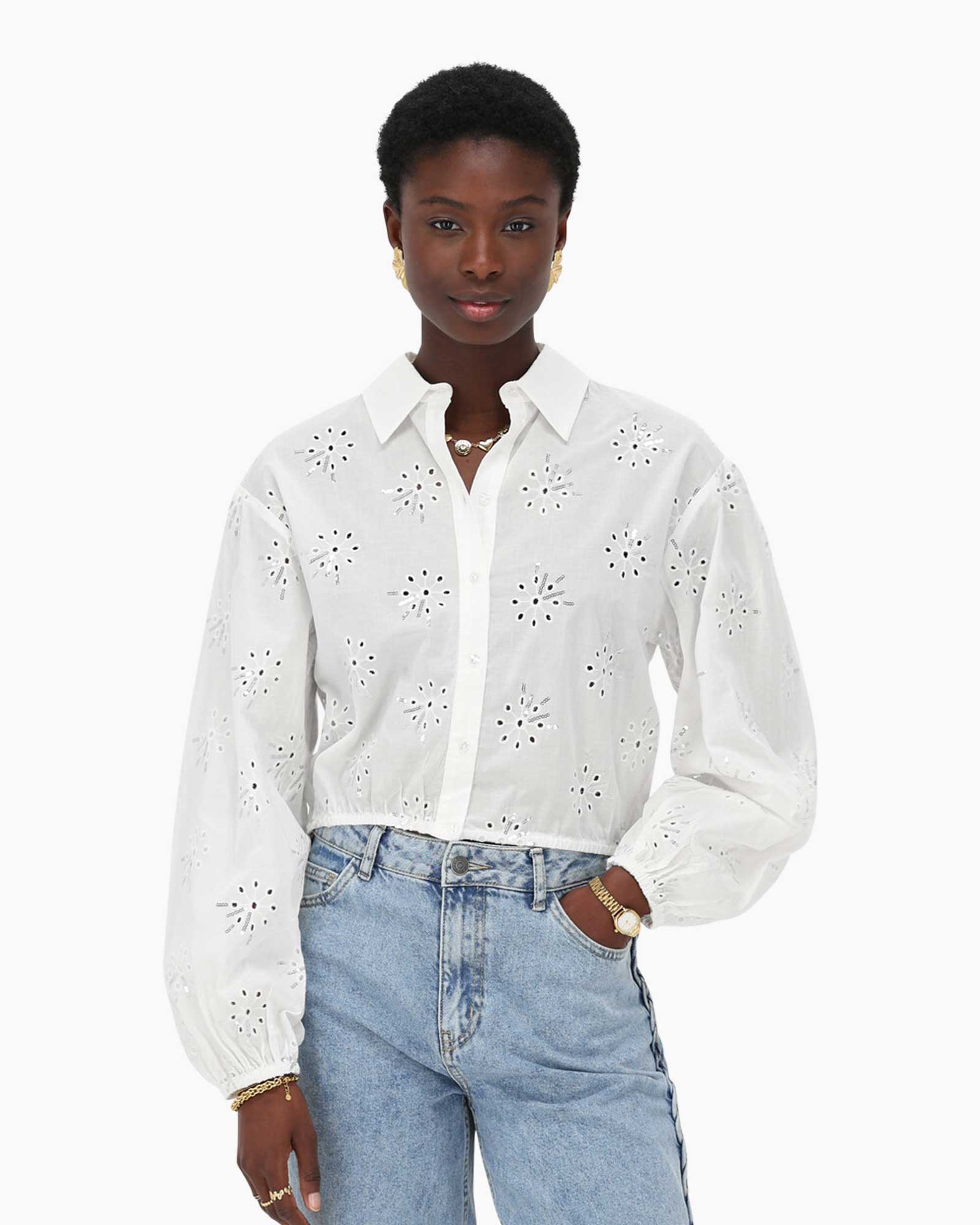 Blouse With Sequins Wit