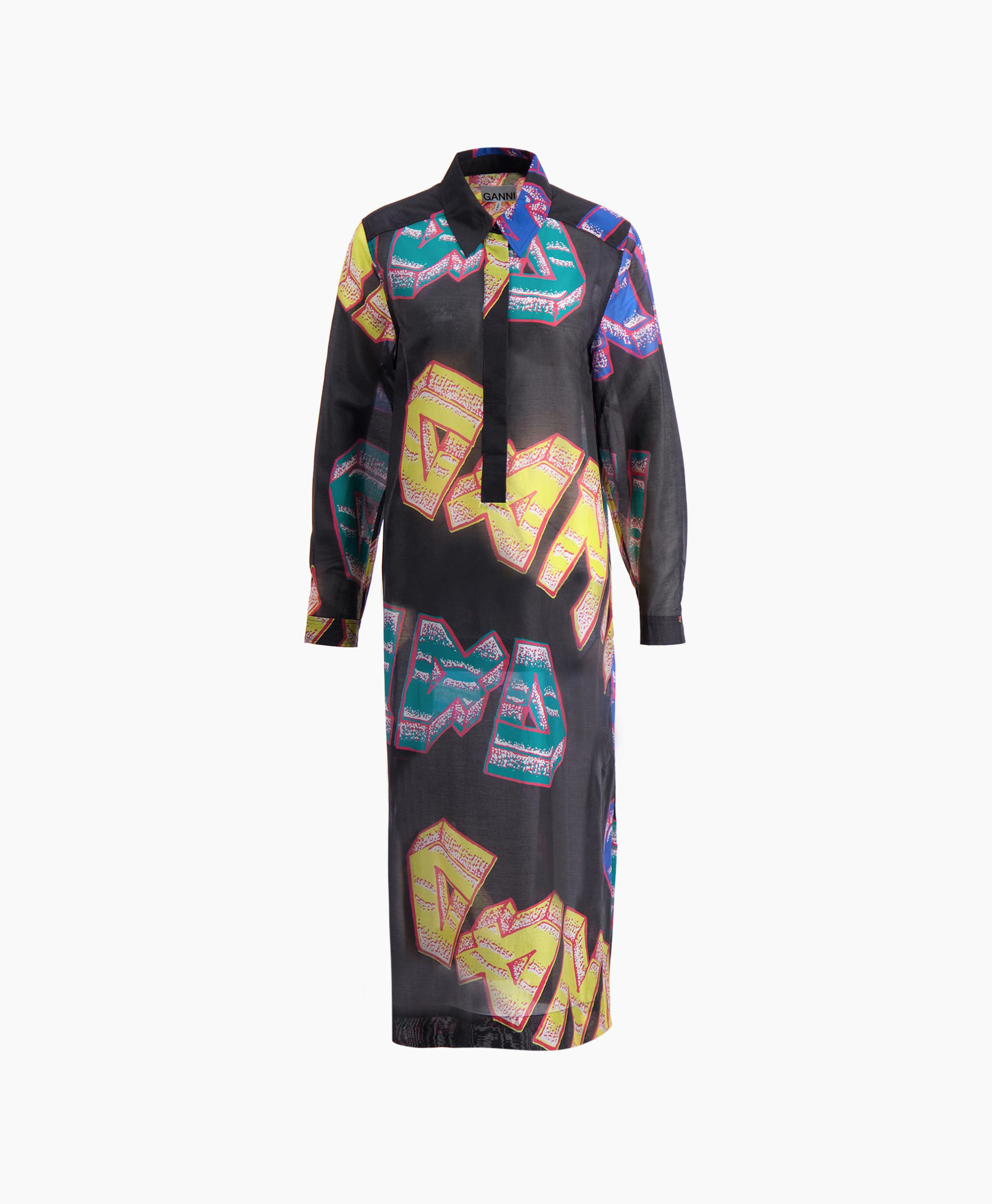 Ganni Maxi Jurk F7734 Grijs