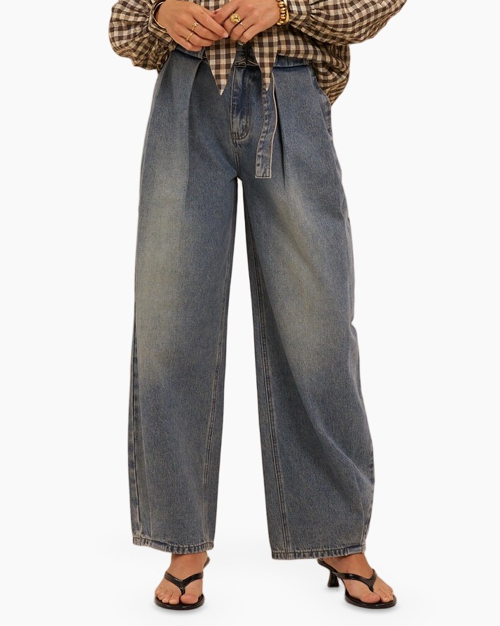denim, spijkerbroek, wijd, sluiter?, casual