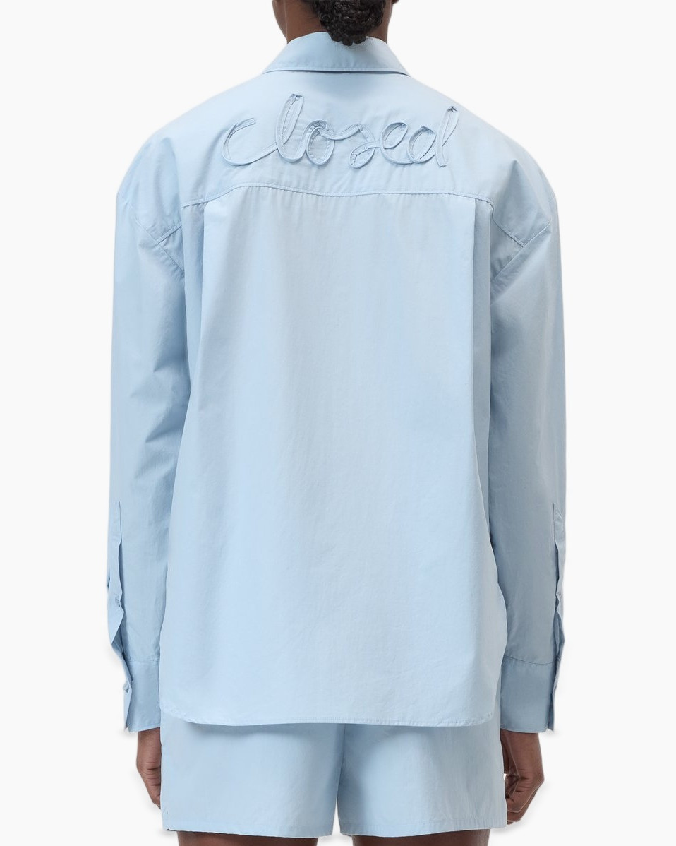 hemd, blouse, lichtblauw, langmouwen, zak