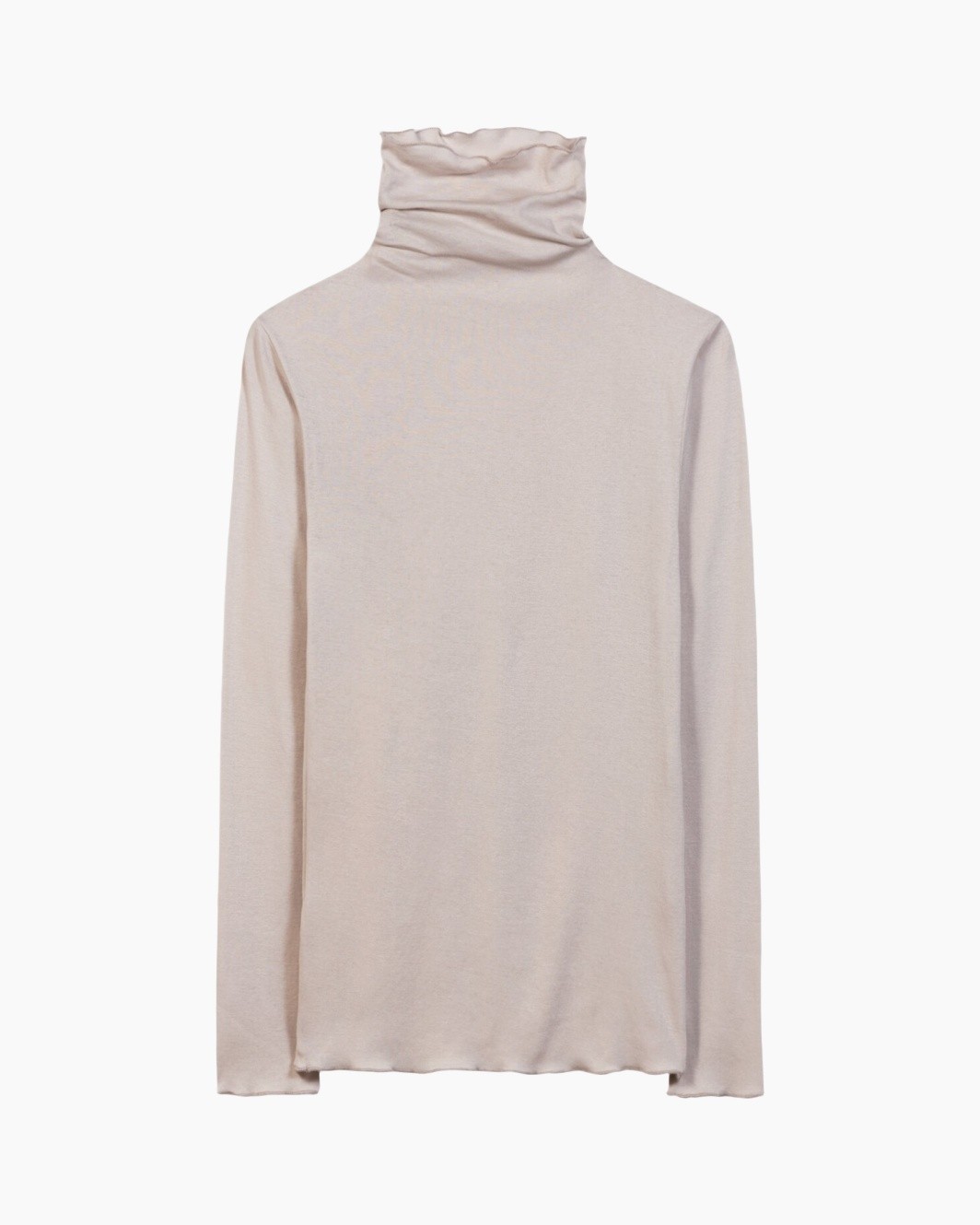 rolkraag, breipun, beige, langemouw, top