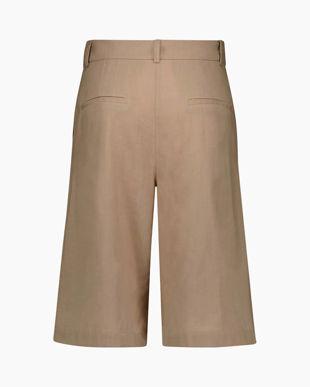 korte broek, khaki, linnen, achterzakken, hoog taille