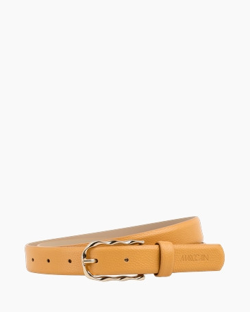 riem, leer, bruin, metaalkleurige gesp, verstelbaar