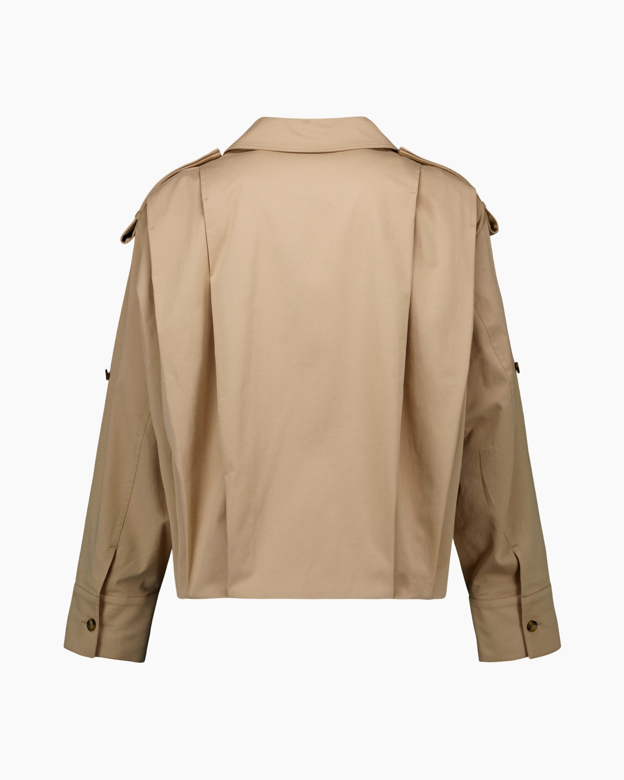 trench, beige, coat, buttoned, collar