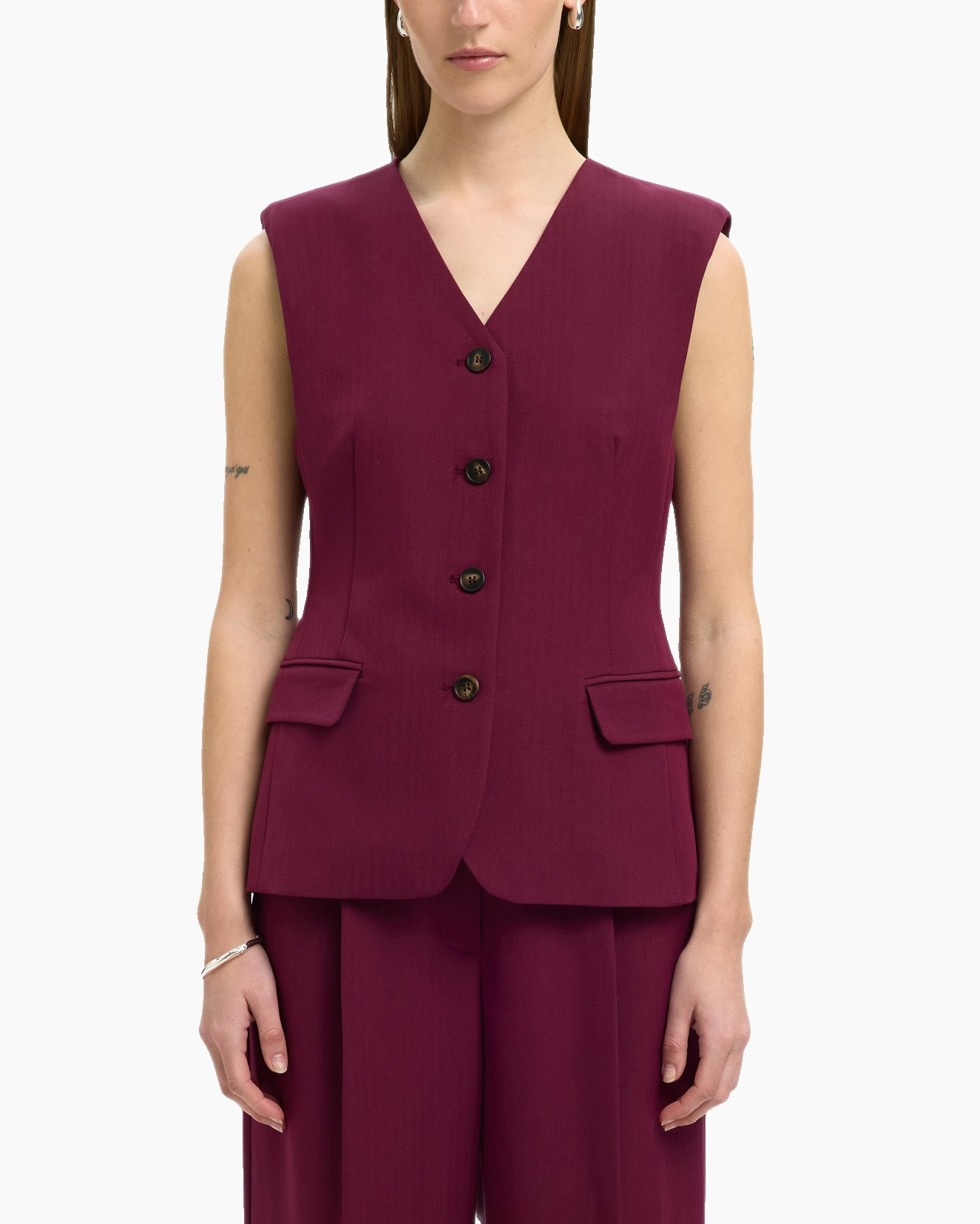 Gilet Fedora Vest Aubergine