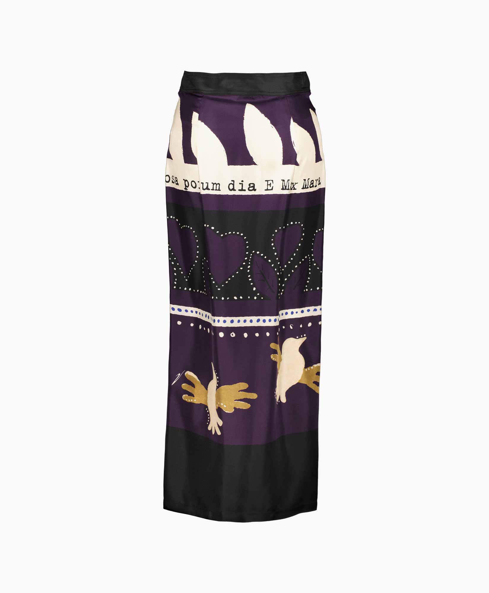 Maxmara Midi Rok Giusto Paars dessin