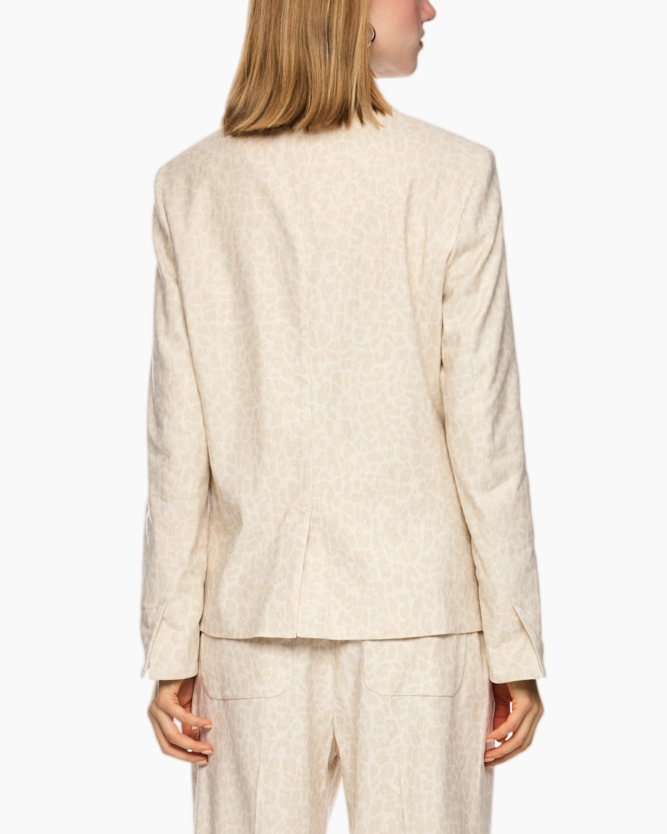 blazer, jacket, animal print, beige, workwear