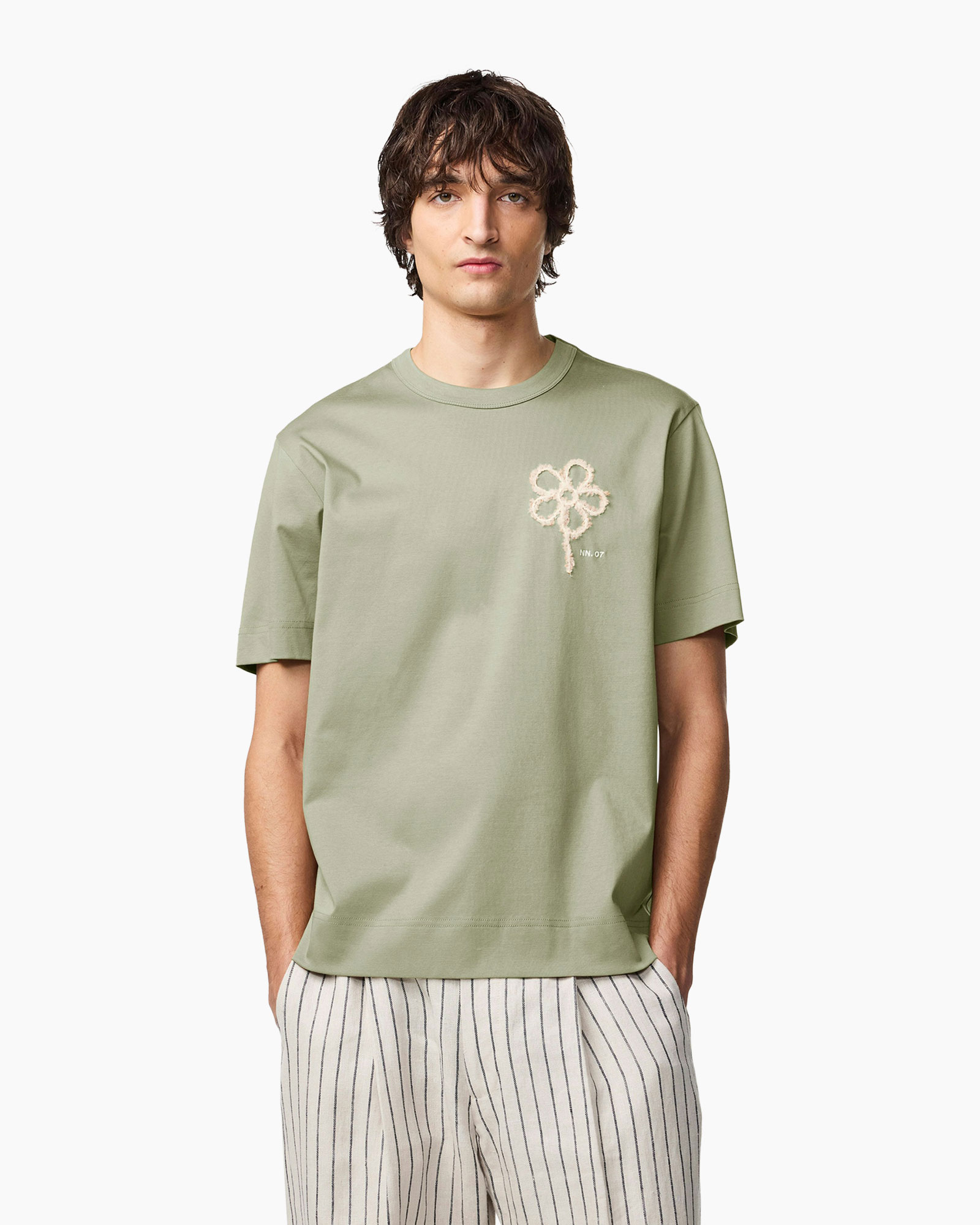 T-shirt Korte Mouw Pedro Emb Ss 3525 licht groen