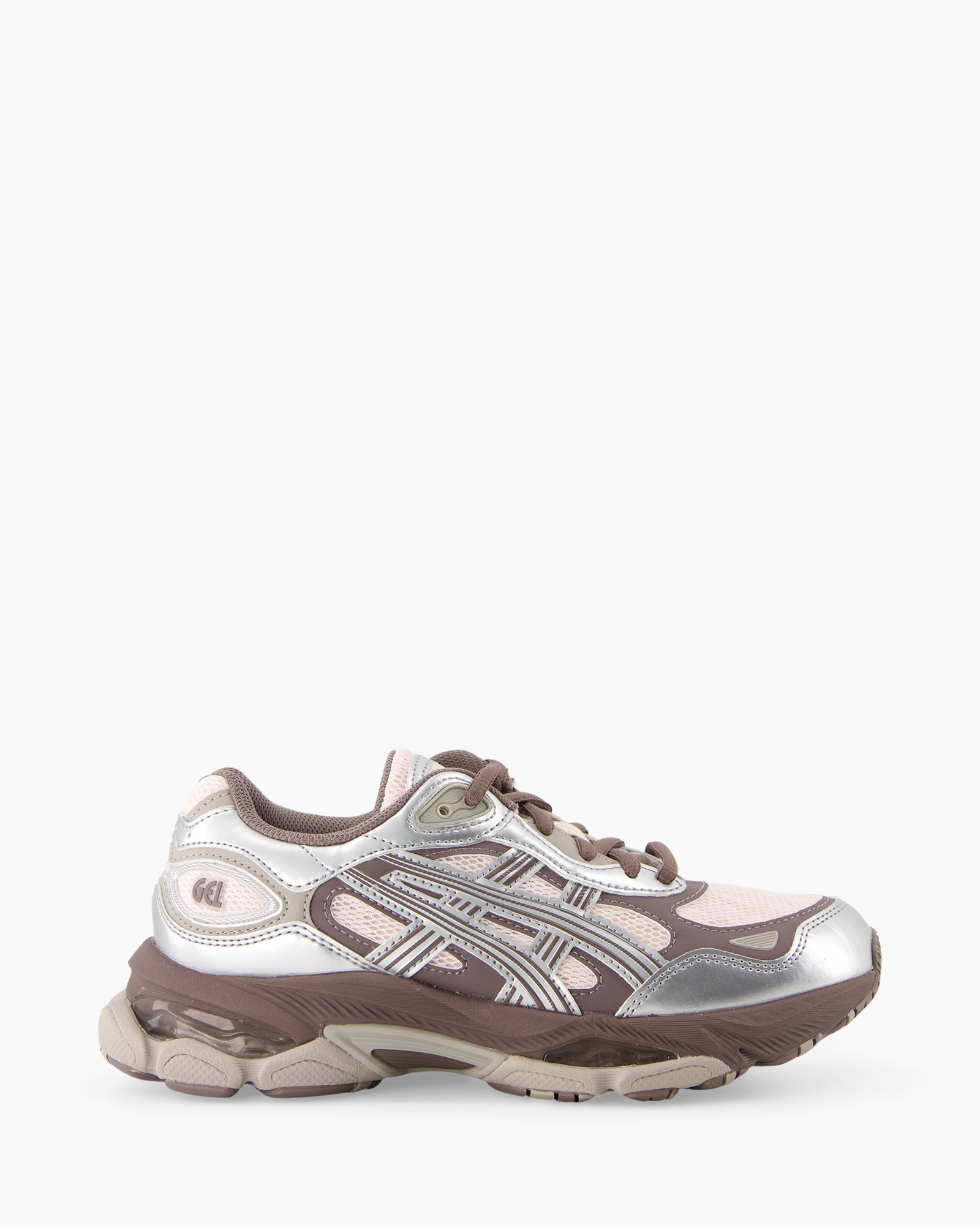 sneaker, hardloopschoen, mesh, roze, bruin