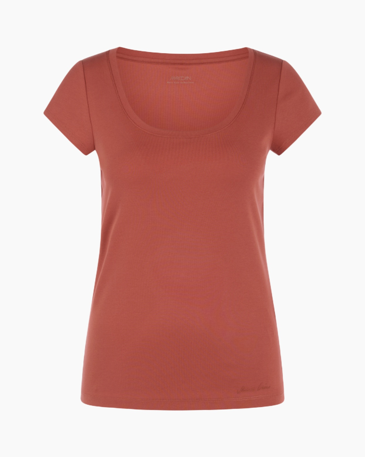 t-shirt, short sleeves, solid, peach, crew neck