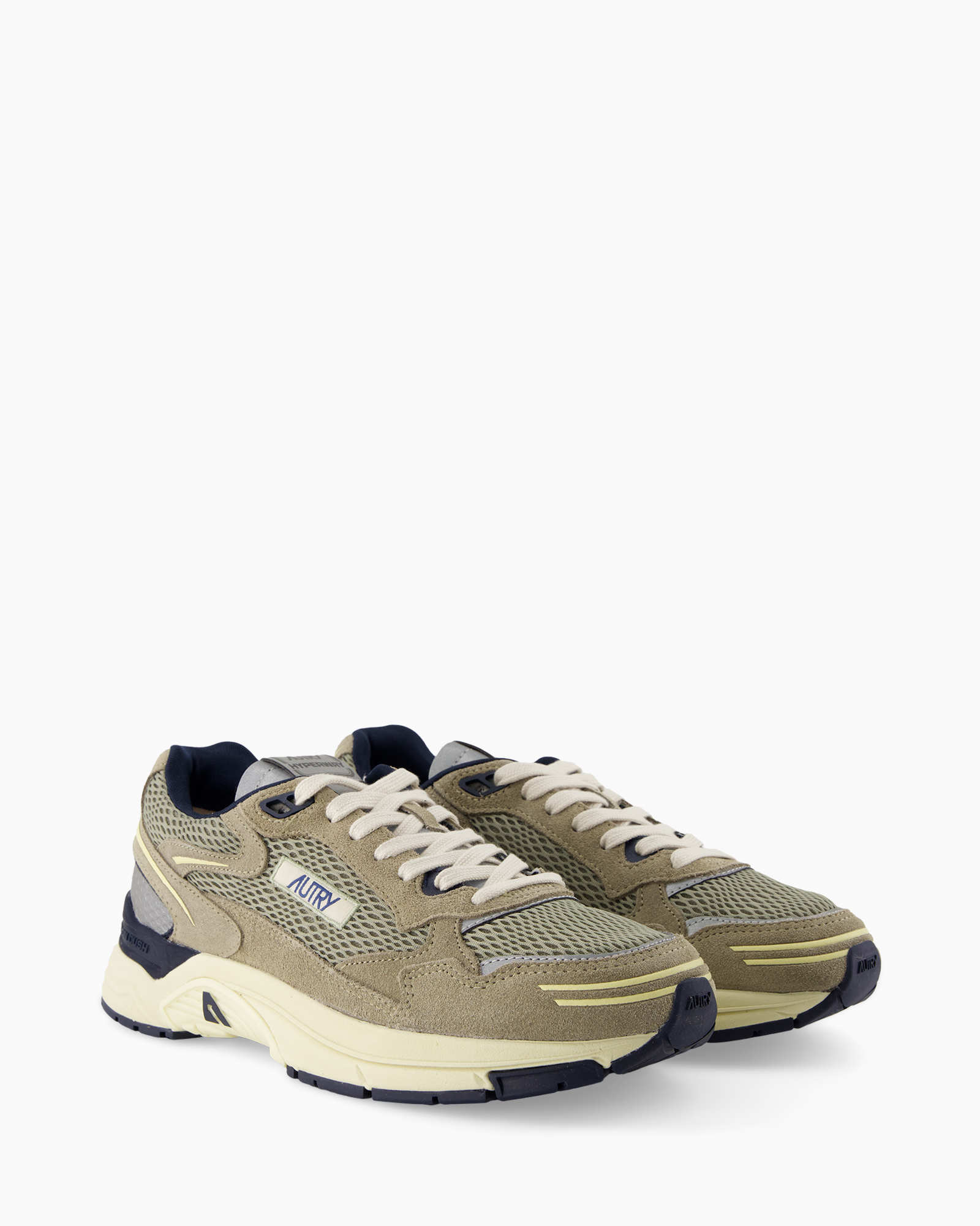 sneakers, sportschoenen, mesh, crème, geschikt voor training