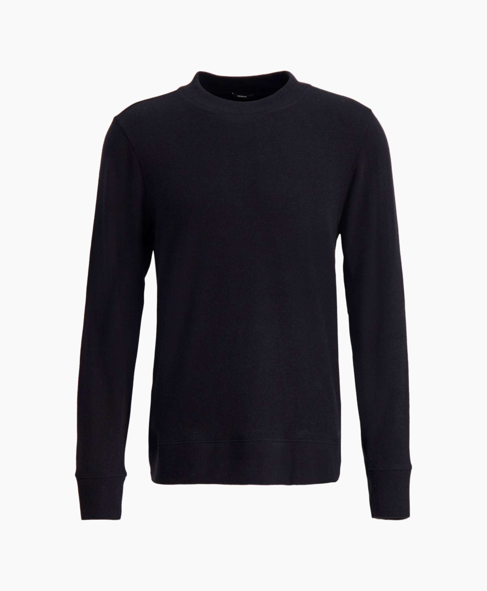 Denham Coat Roger Crew Neck Cmj Zwart