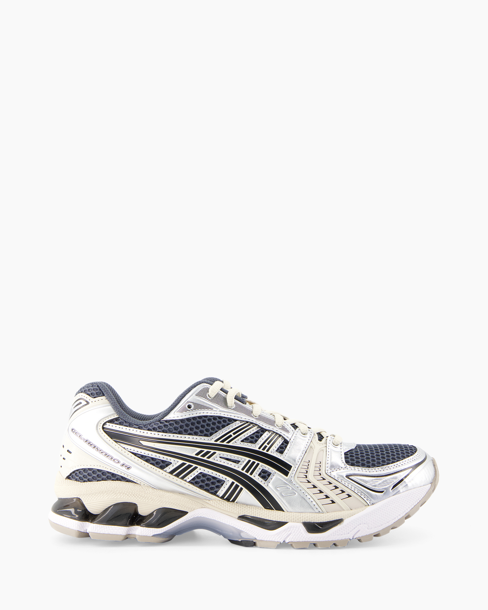sneaker, hardloopschoenen, mesh, wit, blauwgrijs
