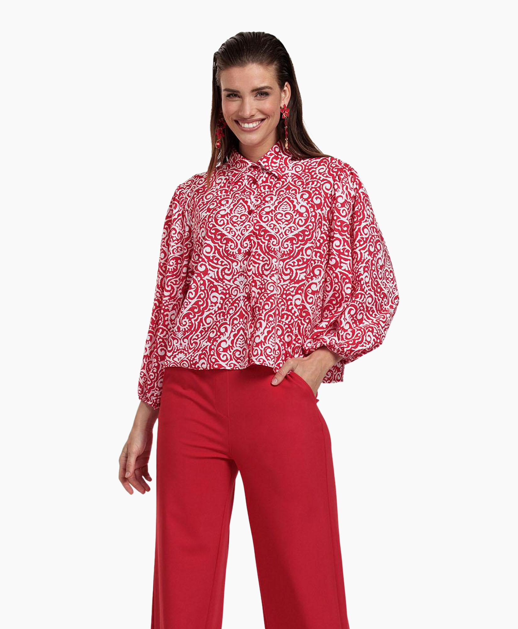 Blouse Joley Paisley Blouse Rood