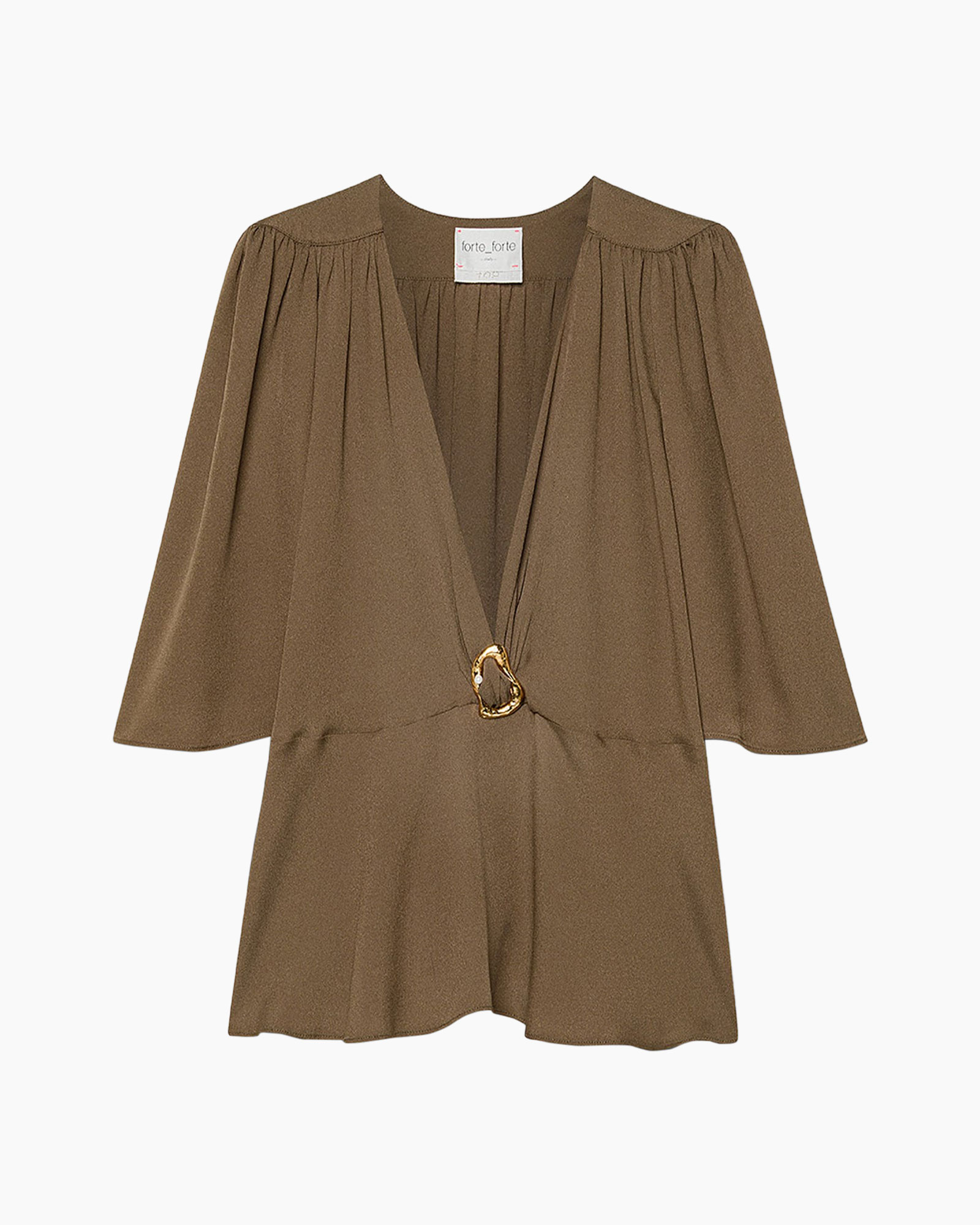 kimono, cardigan, bruin, riem, flowy