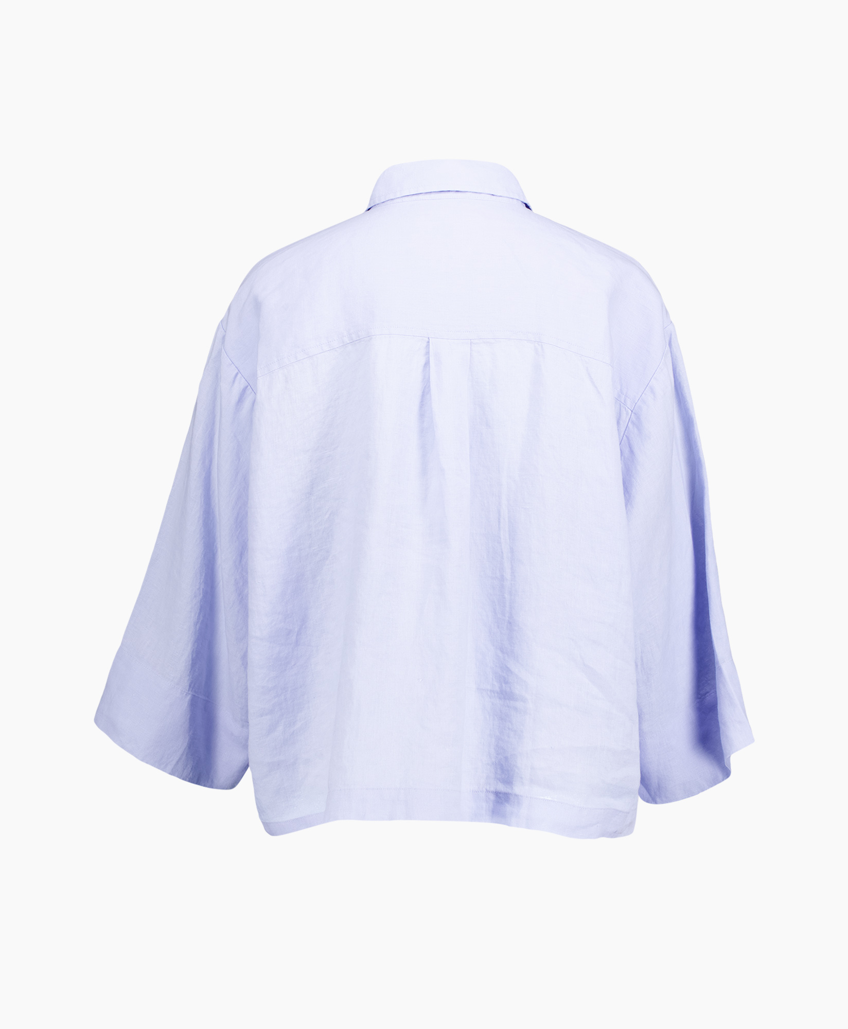 Blouse Washed Linen Licht Blauw