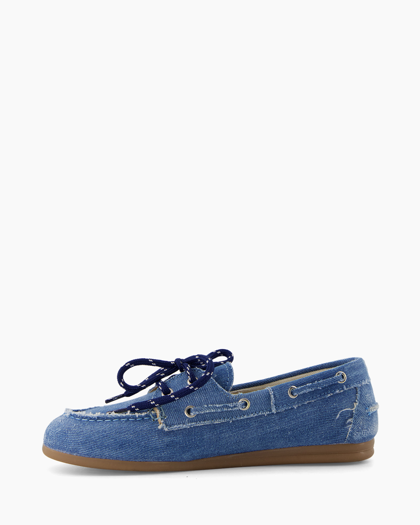 denim, sloepschoenen, canvas, blauw, veters