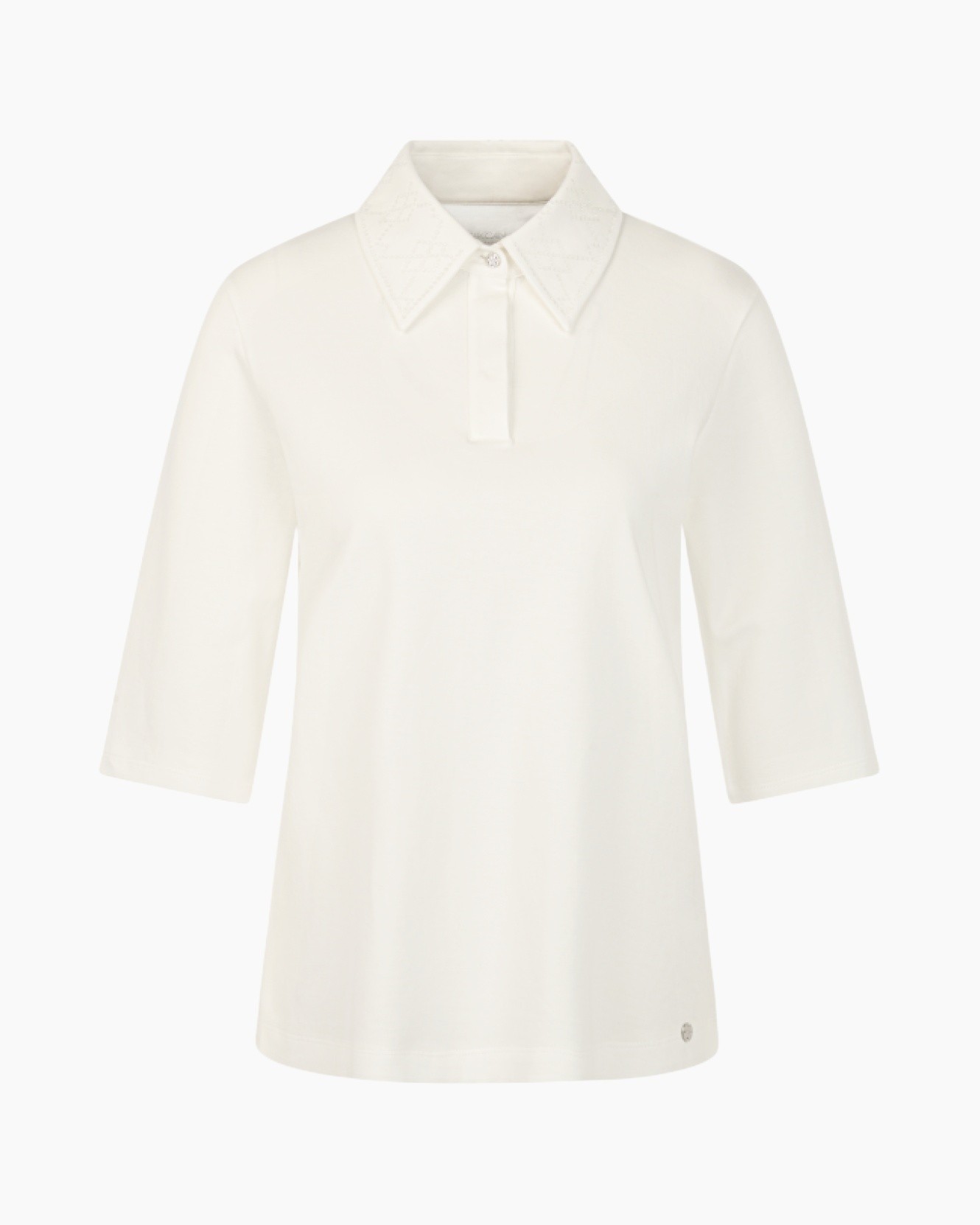 polo, kraaglijn, korte mouw, wit, top