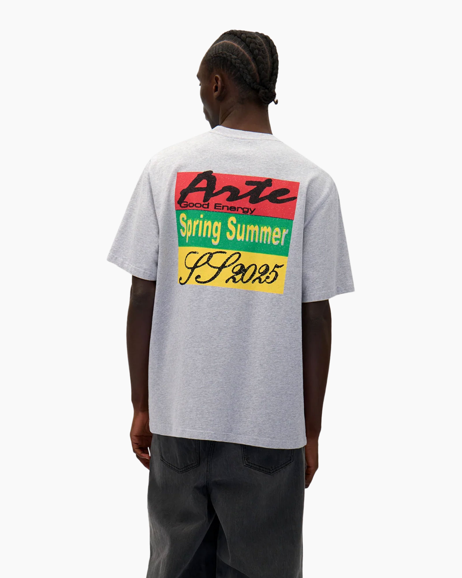 T-shirt Korte Mouw 3 Colours Print Tee Grijs
